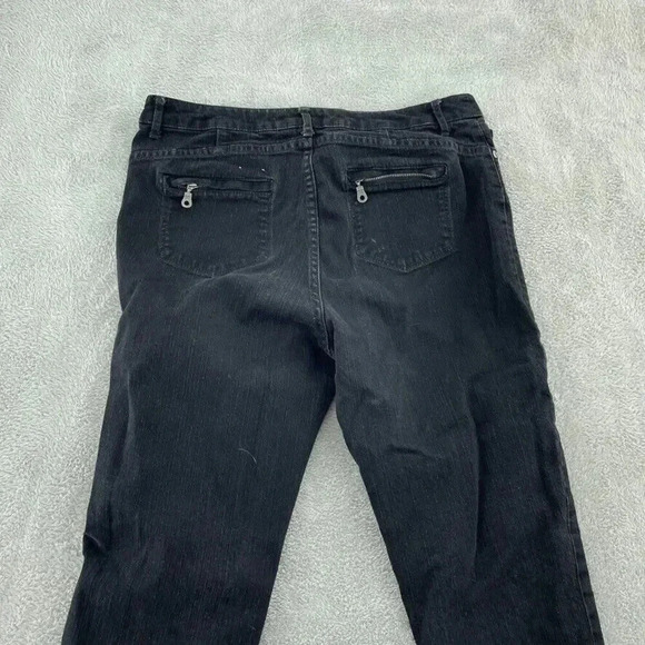 Chico’s Ankle Jeans Womens 1.5 (10) Black 2183 - Picture 7 of 9